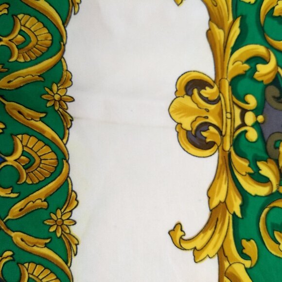 Vintage Heraldic Shield Echo Scarfs Inc Square Scarf Crest Horses Equestrian - Picture 6 of 12